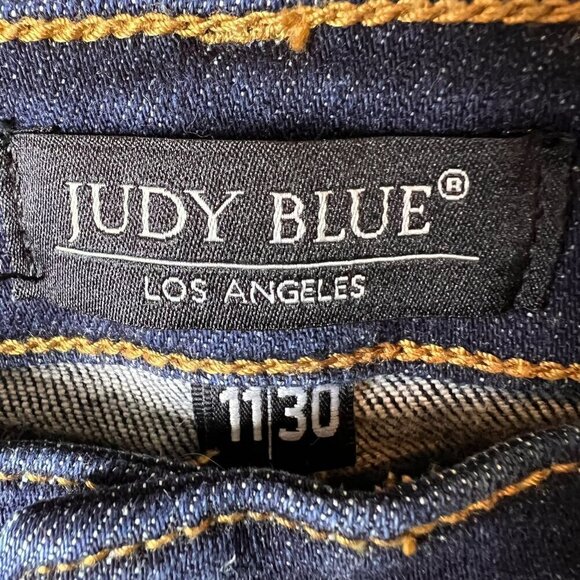 Judy Blue Jeans Womens SZ 11/30 Fremont High Rise Dark Wash Skinny Cotton Blend - Picture 2 of 16